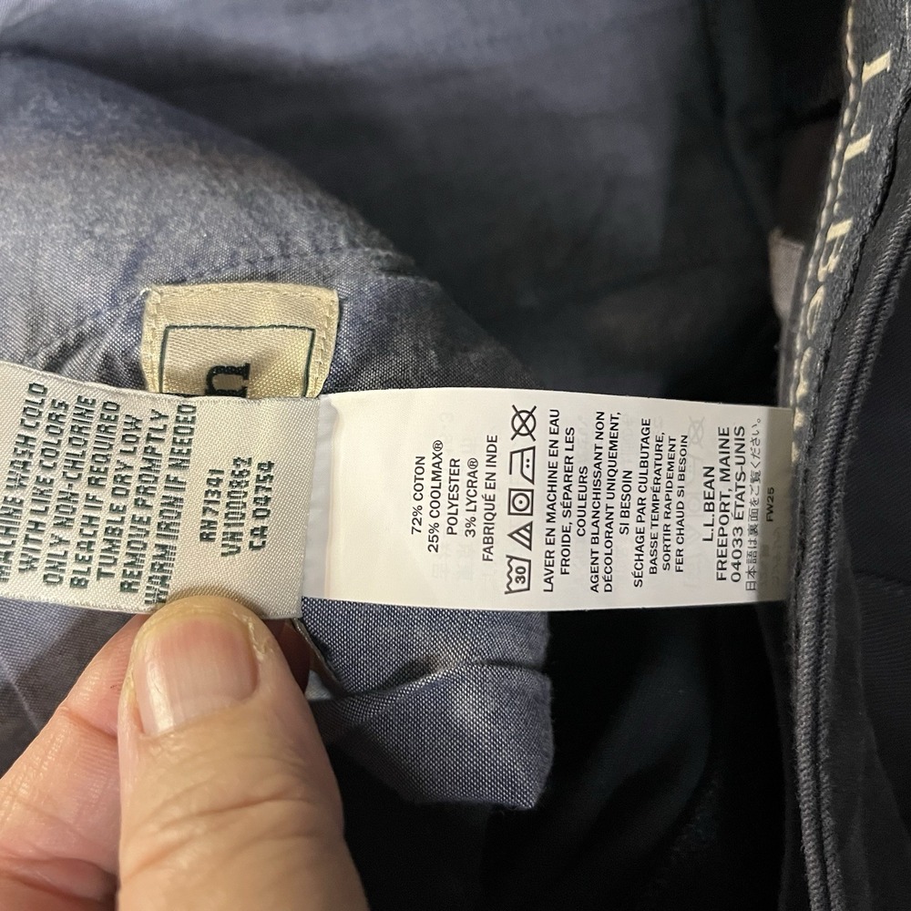 LL Bean Men Comfort Stretch Chino Pants Slim Fit 32x30 NWTS Gray 517588 - Picture 4 of 9